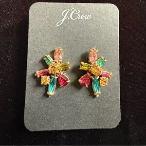 NEW WOMEN'S J CREW GEM BURST STUD EARRINGS